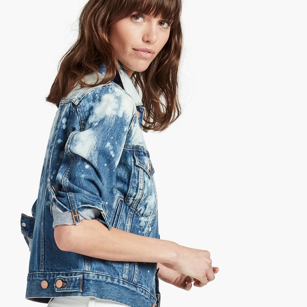 LUCKY BRAND Distressed Denim Jacket - Picture 2 of 8